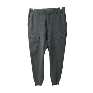 Mens Small Jogger Sweatpants Original Use Grey Drawstring Cargo
